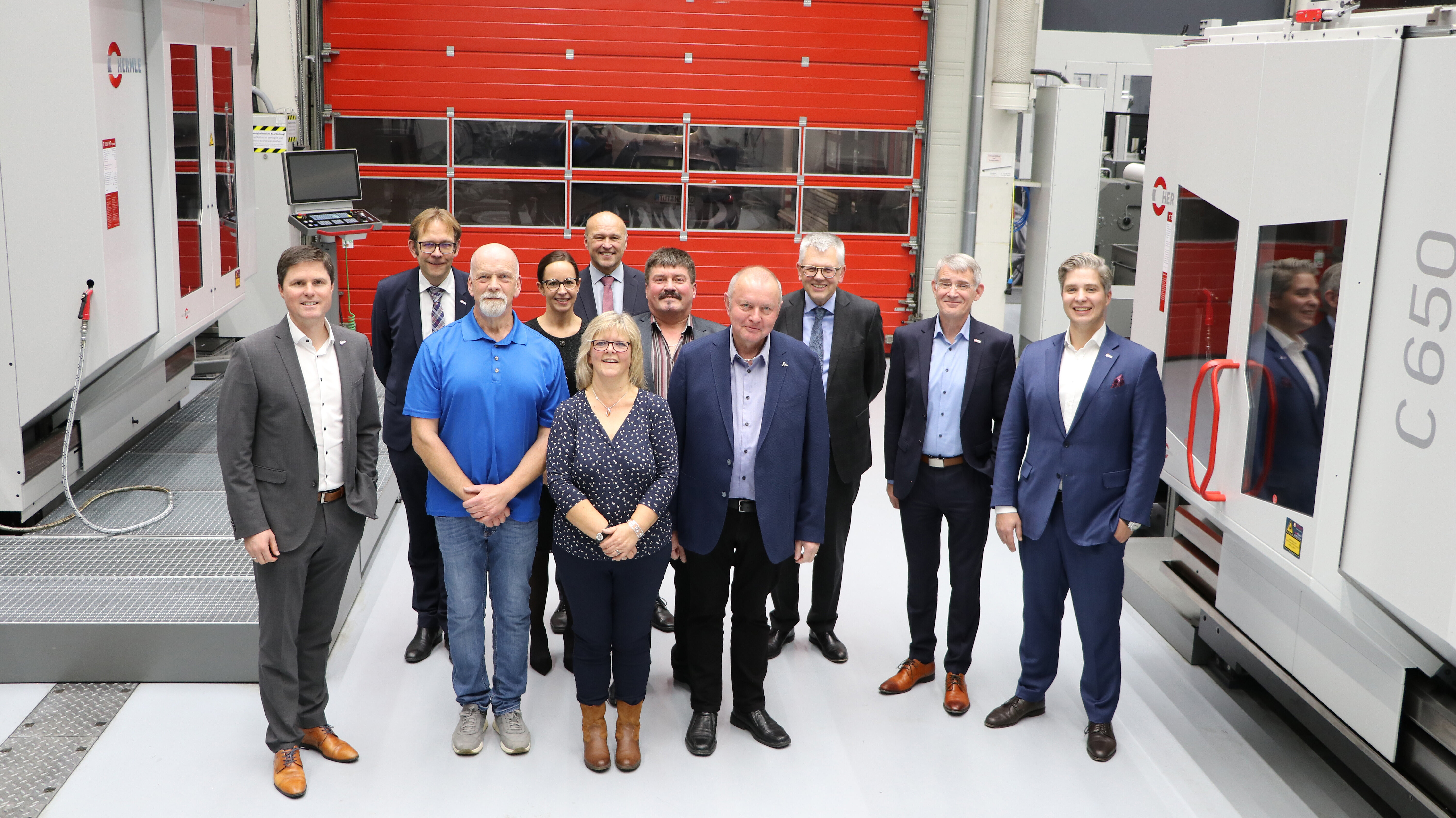 HERMLE Jubilare mit 40 und 50 Jahren Betriebszughörigkeit.