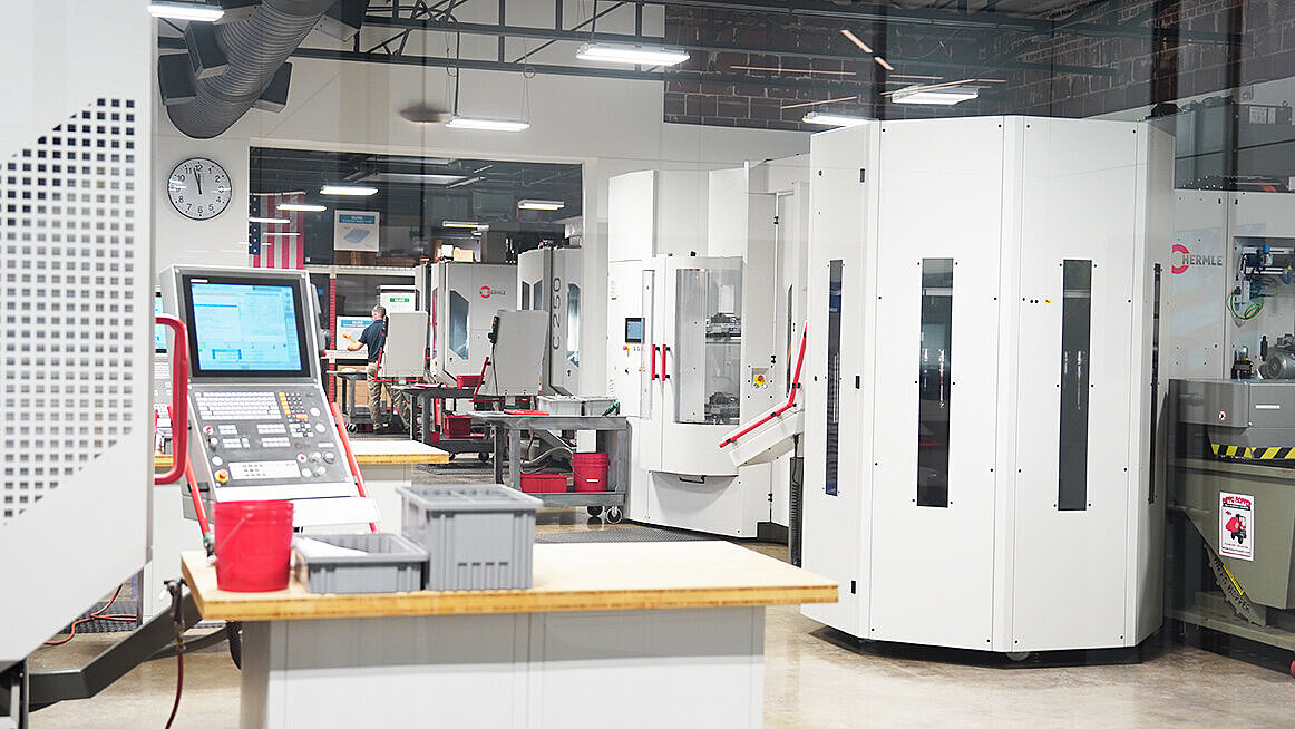 The Smith & Co. facility in Birmingham, AL, running entirely HERMLE 5-axis machines and automation.